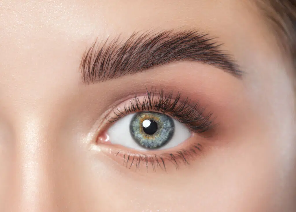 Open, clear, and bright eyes are considered attractive